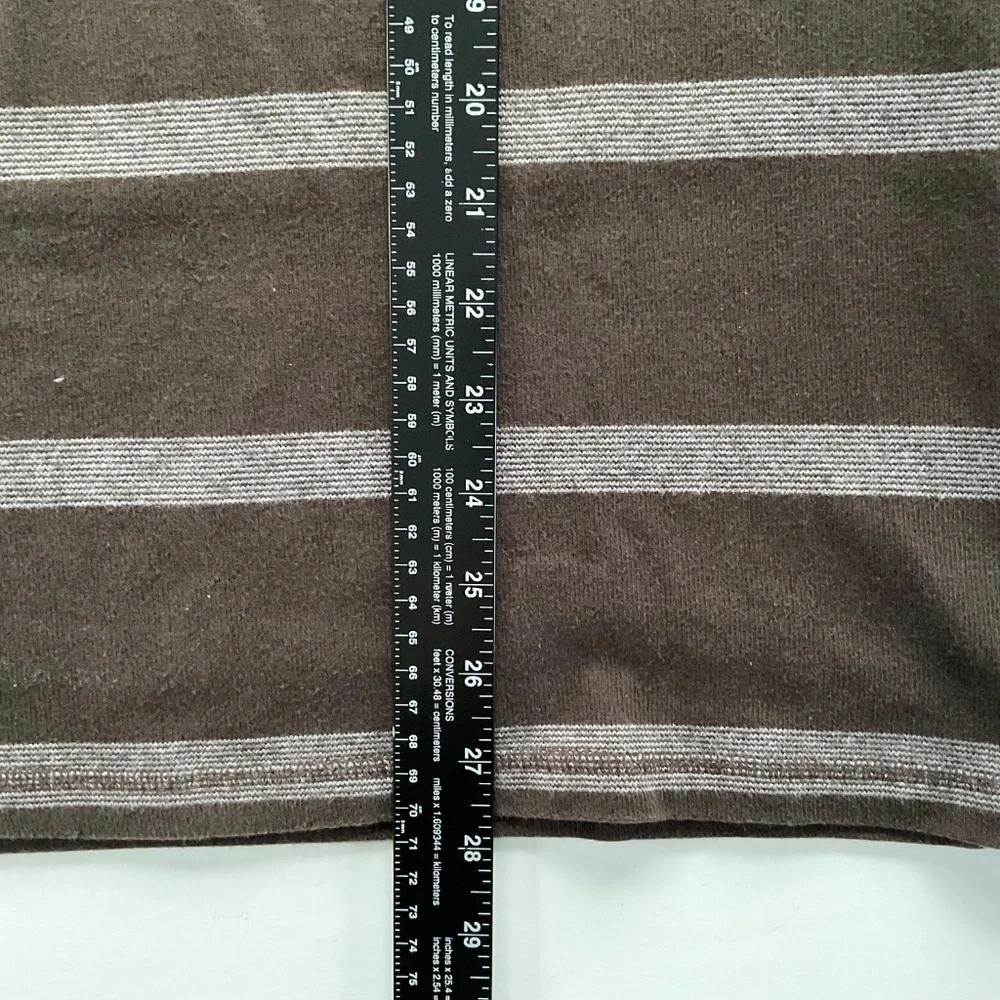 Banana Republic Mens Striped Pullover Sz L Brown Athleisure Crewneck Classic